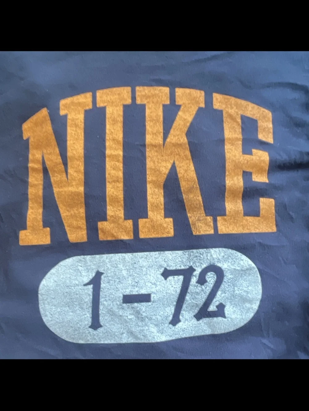 Nike Men’s Navy Tee with Gold Logo and Gray Accent